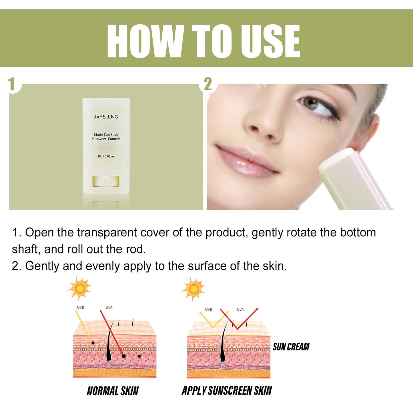 Jaysui Matte Protective Stick – UV Defense & Brightening Moisture for Summer Skin - Loxvira