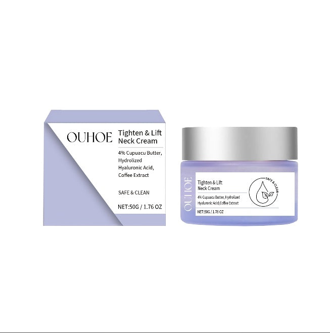 OUHOE Anti-Aging Neck Cream: Visibly Smooth Fine Lines & Firm Crepey Skin with Hydrating Rejuvenation