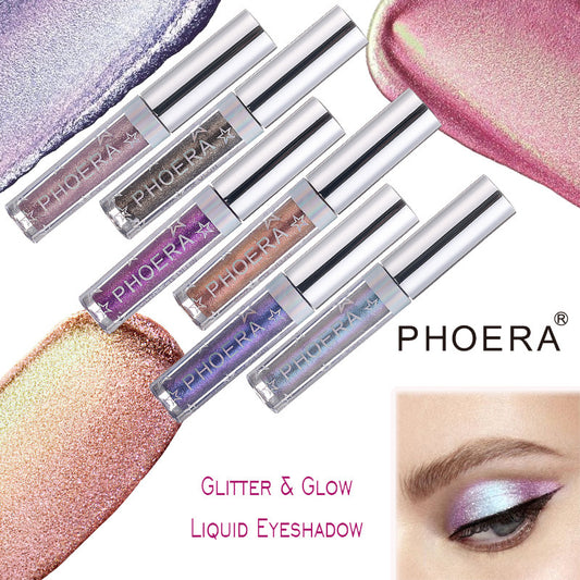 PHOERA Magnificent Metals Glitter and Glow Liquid Eyeshadow 12 Colors - Loxvira