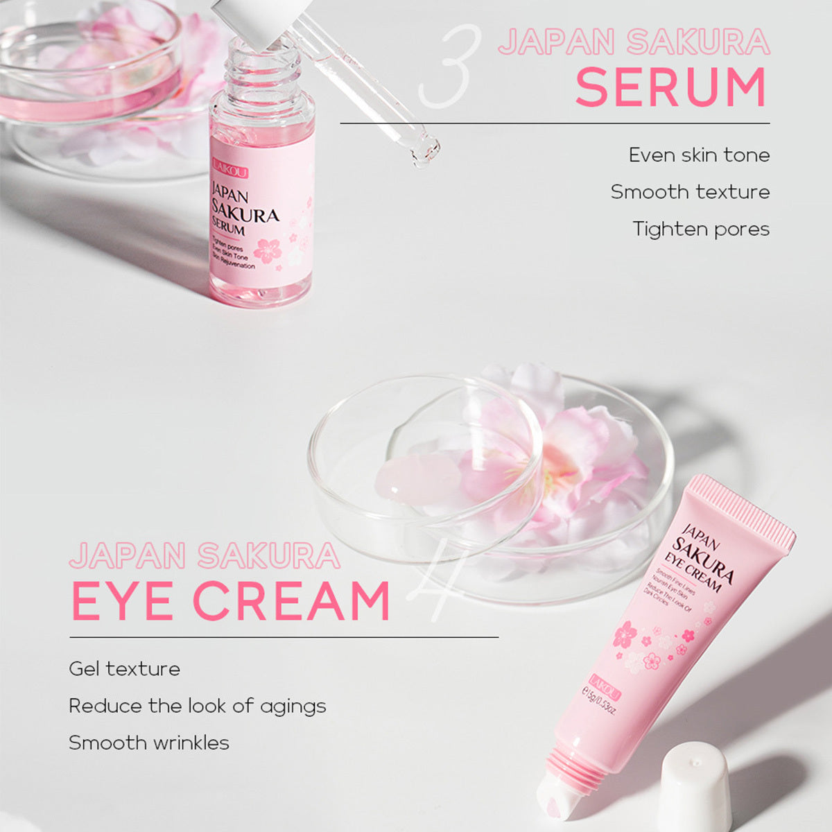 Japan Sakura Skin Care Set – 6-Piece Women’s Beauty Gift Kit with Cleanser, Toner, Serum & More, TSA-Friendly Travel Sizes - Loxvira