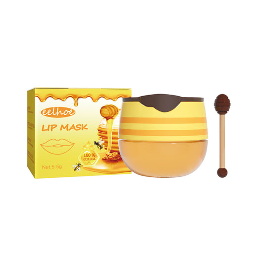 EELHOE Honey Lip Mask Moisturizing Exfoliating Lip Care Bee Lipstick - Loxvira
