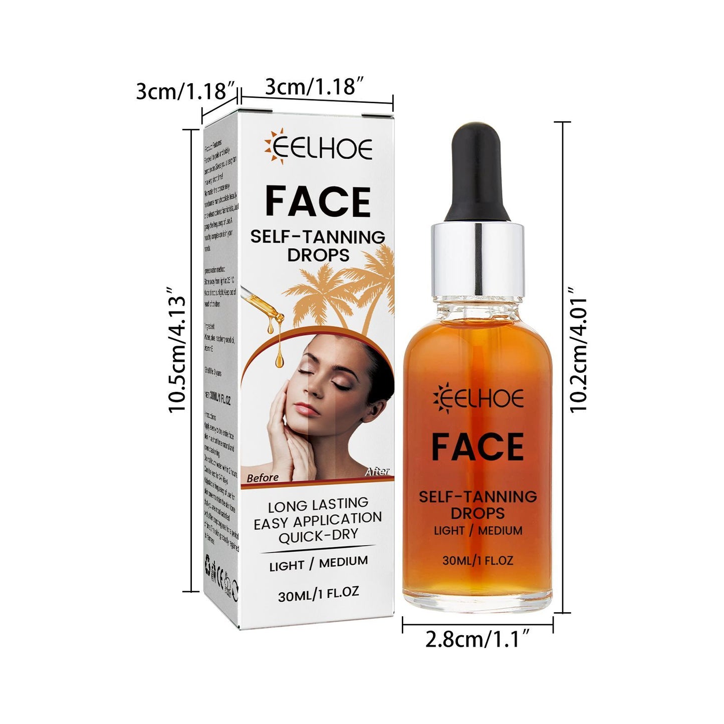 EELHOE Facial Tanning Essence – Natural Wheat & Bronzed Glow with Hydration, No Sun Needed - Loxvira