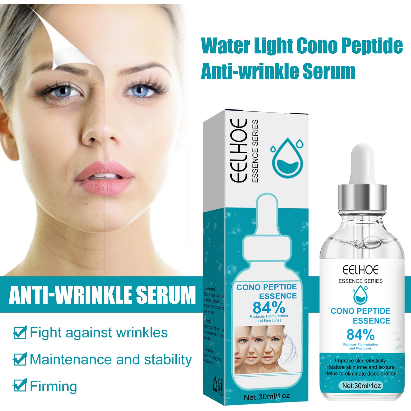 EELHOE Peptide Anti-Wrinkle Serum – Firming & Skin Repair for Eyes, Mouth, and Fine Lines - Loxvira