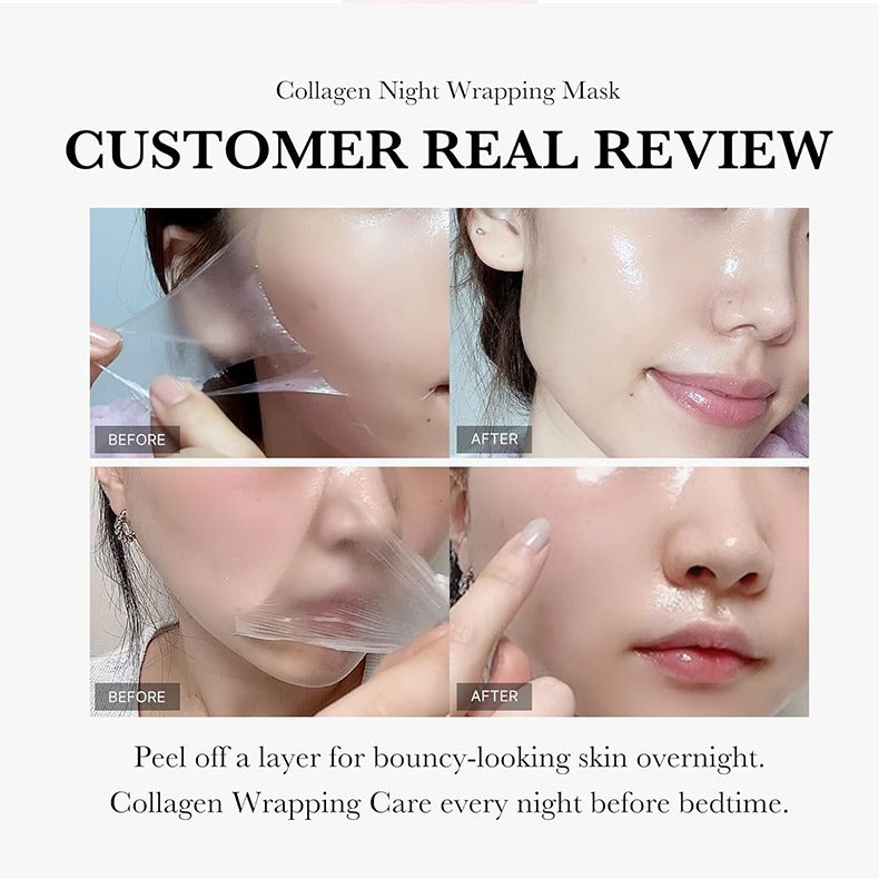Collagen Face Mask – Firming, Hydrating & Brightening for Full-Face Rejuvenation - Loxvira