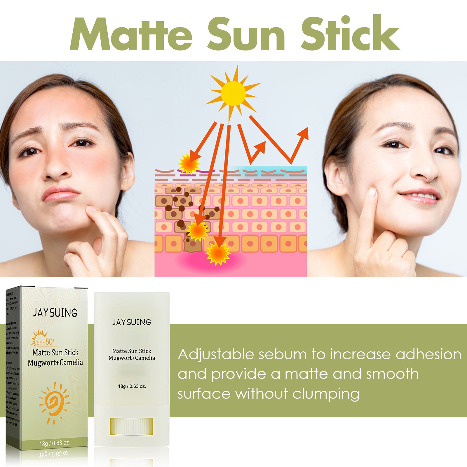 Jaysui Matte Protective Stick – UV Defense & Brightening Moisture for Summer Skin - Loxvira