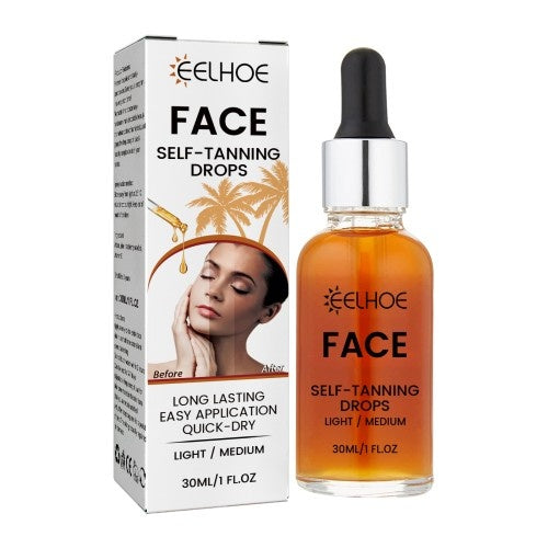 EELHOE Facial Tanning Essence – Natural Wheat & Bronzed Glow with Hydration, No Sun Needed - Loxvira
