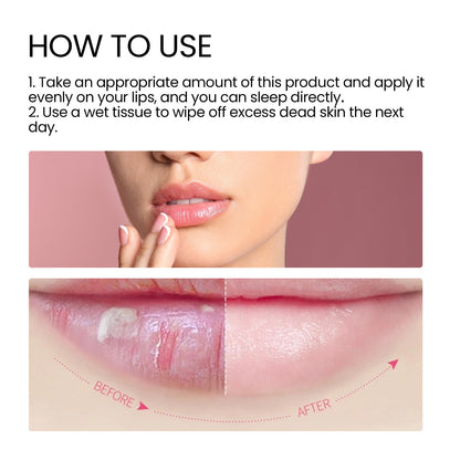 EELHOE Lip Sleeping Mask Moisturizing Hydrating Gentle Exfoliating Dead Skin Plumping Full Smooth Lip Mask - Loxvira