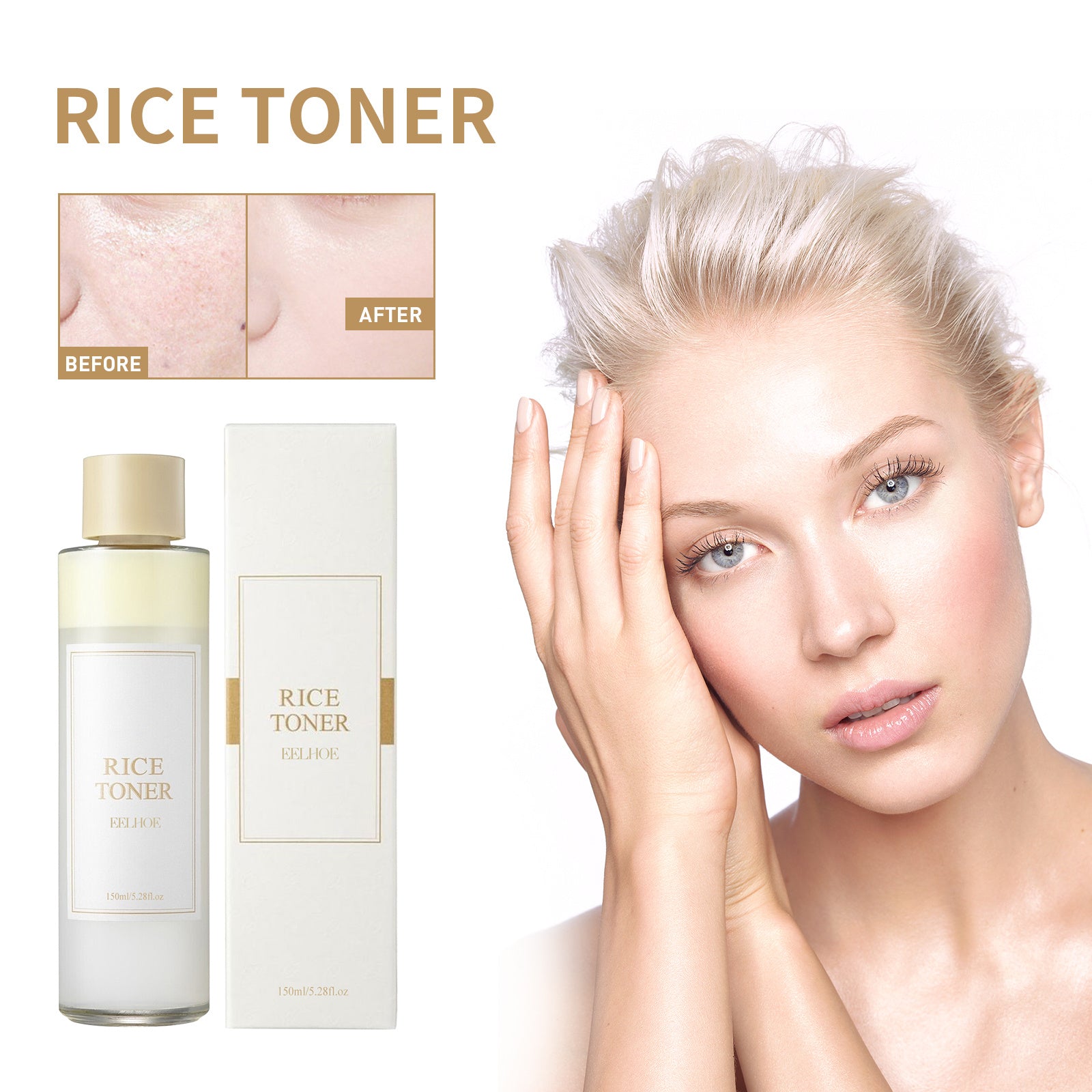 EELHOE Rice Toner Deep Hydration Repair Skin Barrier Firming & Softening Facial Toner - Loxvira