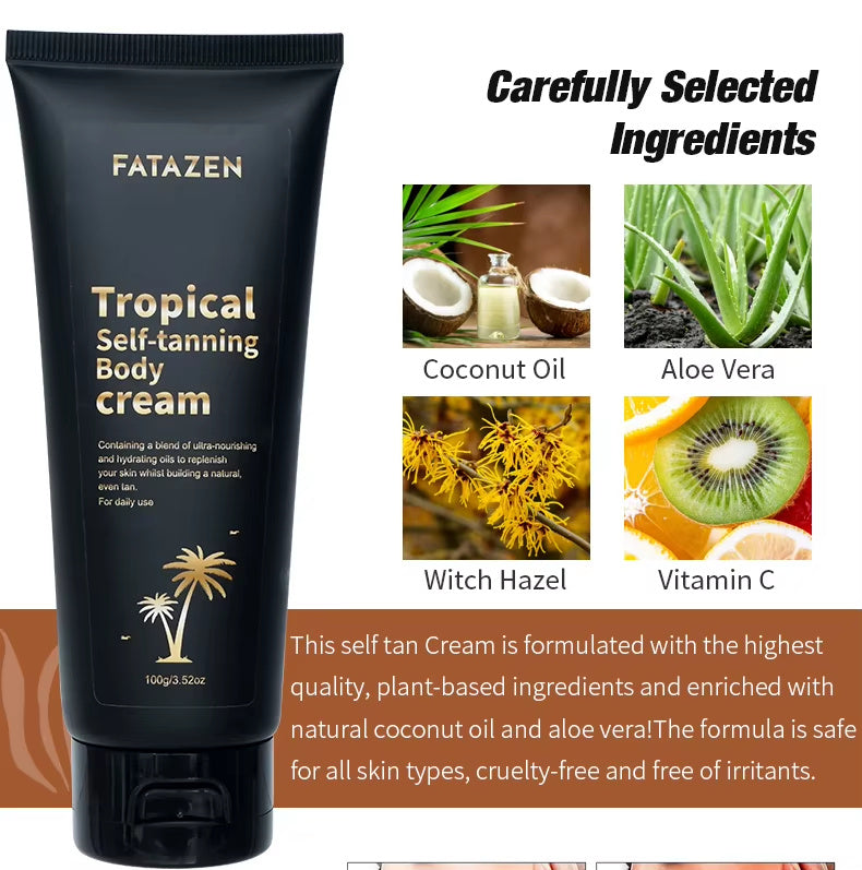 FATZAZEN Tropical Self-Tanning Body Cream - Loxvira