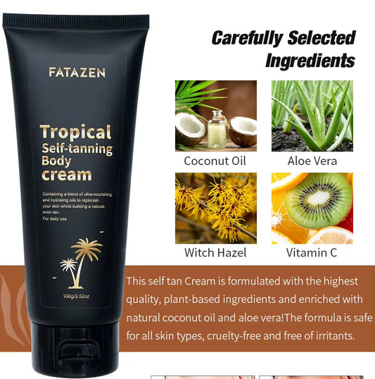 FATZAZEN Tropical Self-Tanning Body Cream - Loxvira
