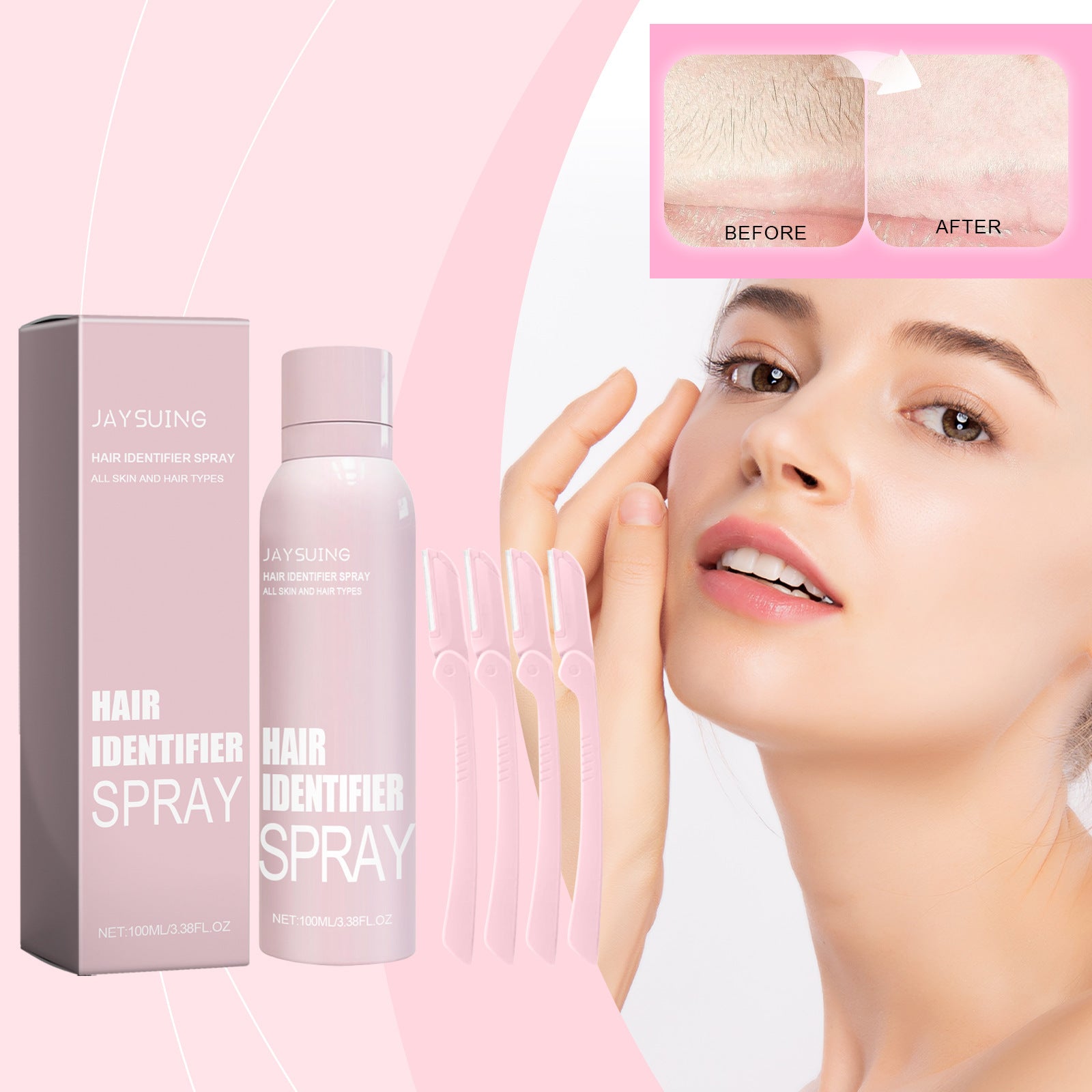 Hair Identifier Spray Set For Face Shaving Moisturizing - Loxvira