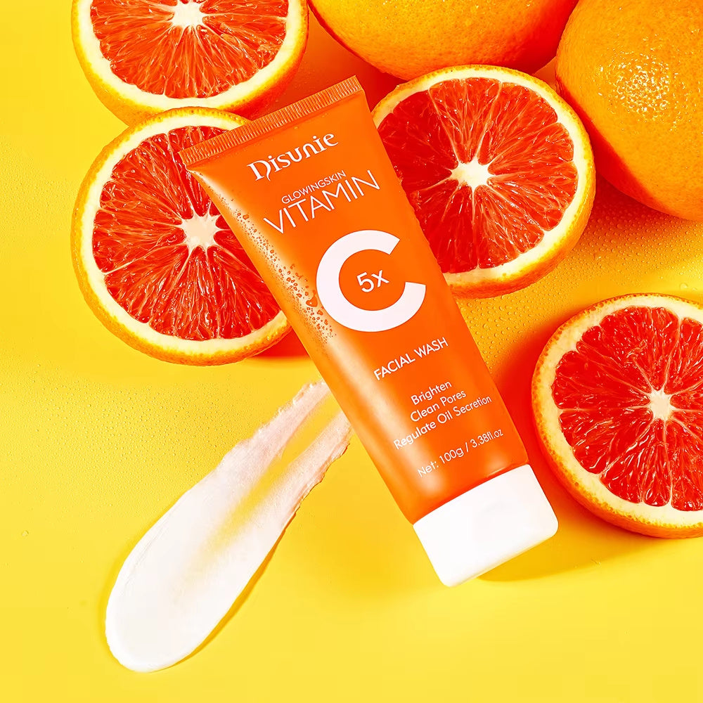 Vitamin C Amino Acid Facial Cleanser Face Glow And Cleans Whitening Brightening Oil Control Face Wash For Men Women - Loxvira