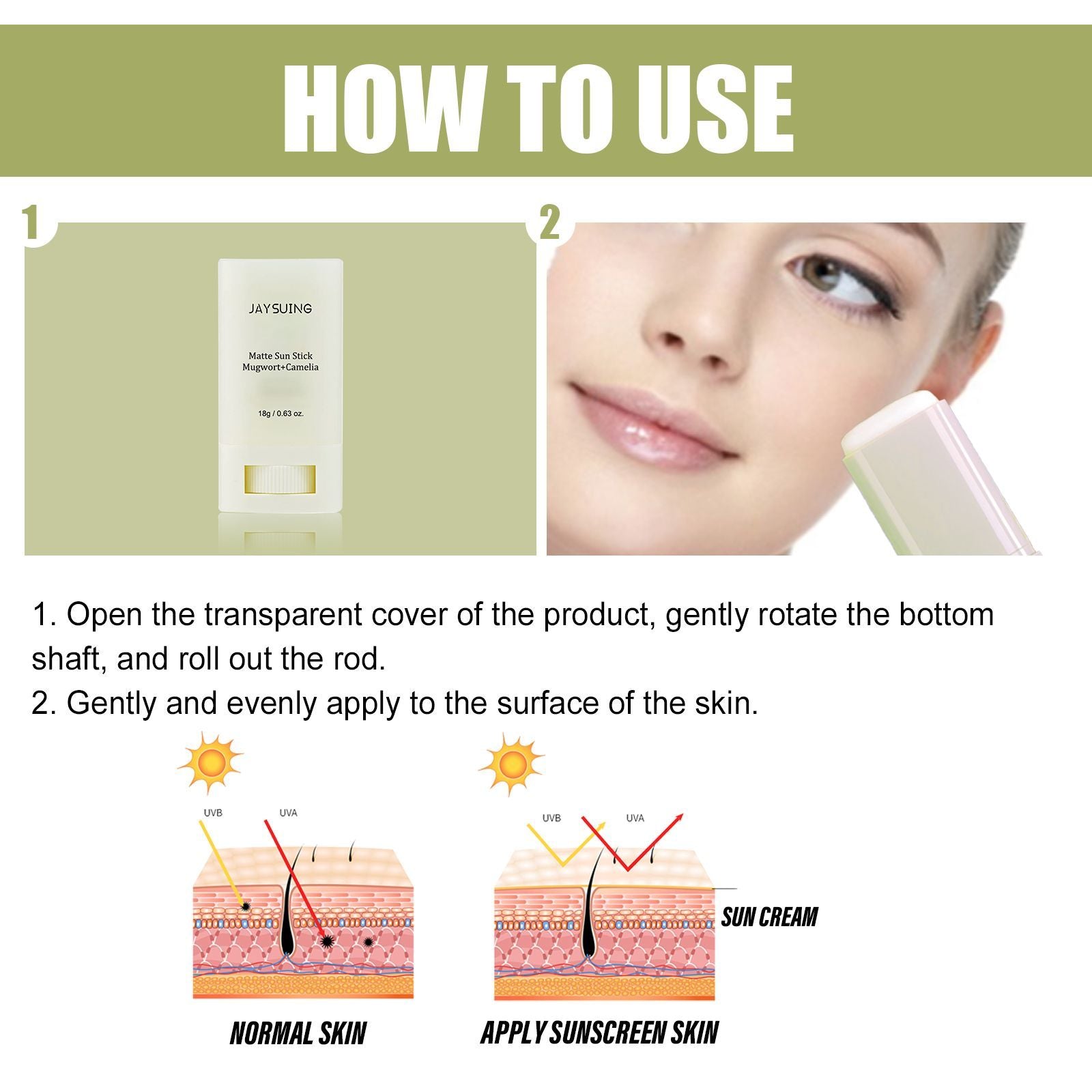 Jaysui Matte Protective Stick – UV Defense & Brightening Moisture for Summer Skin - Loxvira