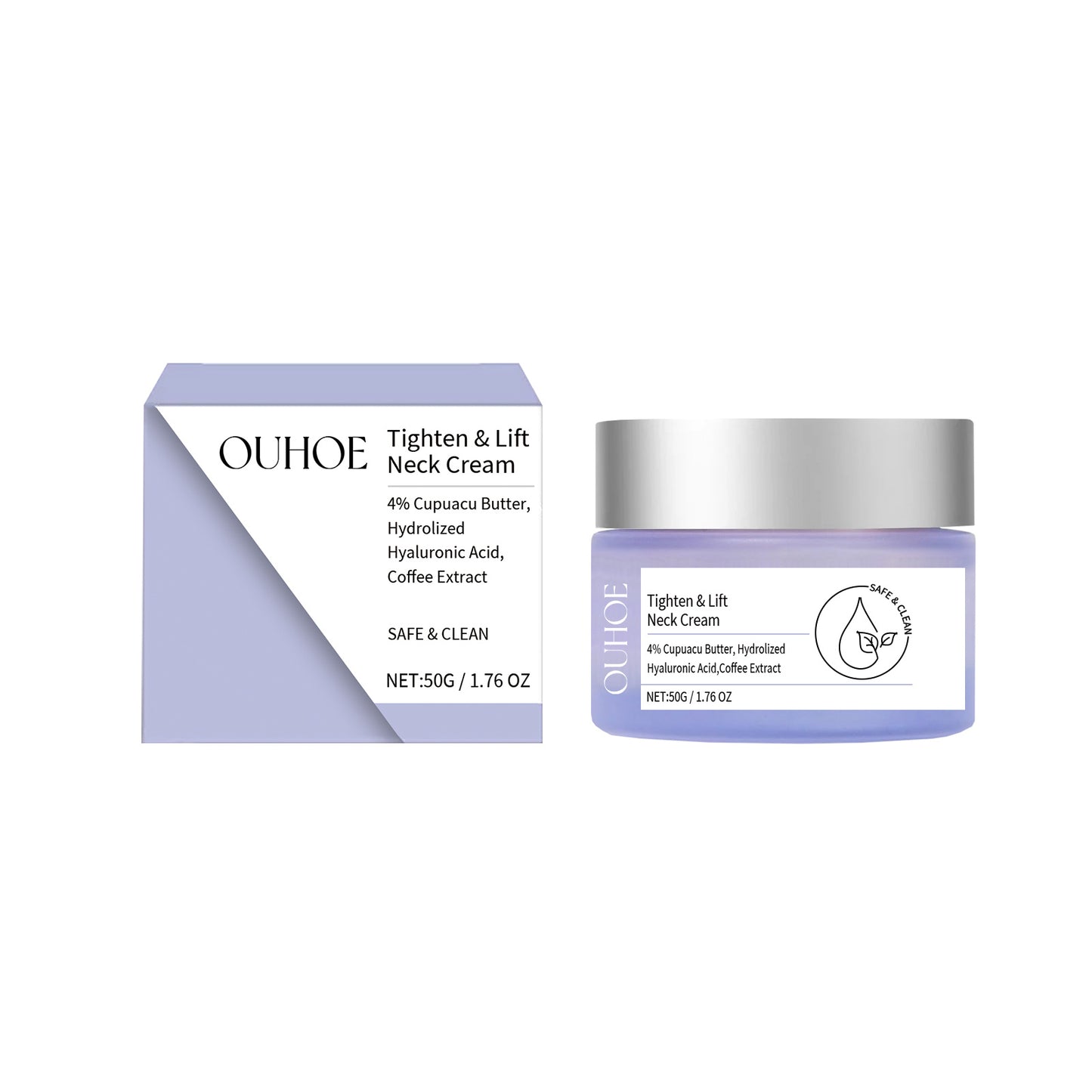 OUHOE Anti-Aging Neck Cream: Visibly Smooth Fine Lines & Firm Crepey Skin with Hydrating Rejuvenation