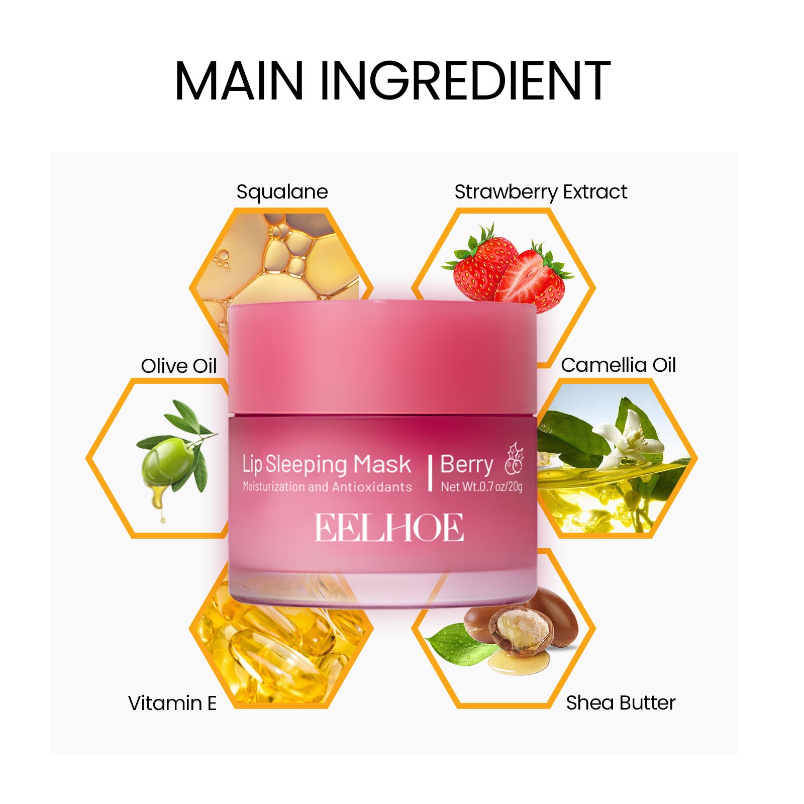 EELHOE Lip Sleeping Mask Moisturizing Hydrating Gentle Exfoliating Dead Skin Plumping Full Smooth Lip Mask - Loxvira