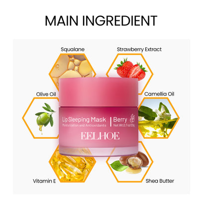 EELHOE Lip Sleeping Mask Moisturizing Hydrating Gentle Exfoliating Dead Skin Plumping Full Smooth Lip Mask - Loxvira